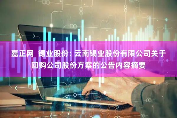 嘉正网  锡业股份: 云南锡业股份有限公司关于回购公司股份方案的公告内容摘要